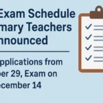 TET-1 Exam Schedule for Primary Teachers Announced