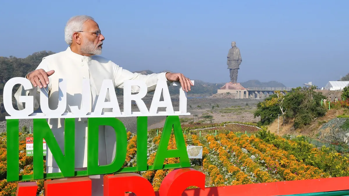 Narendra Modi in Kevadiya Gujarat