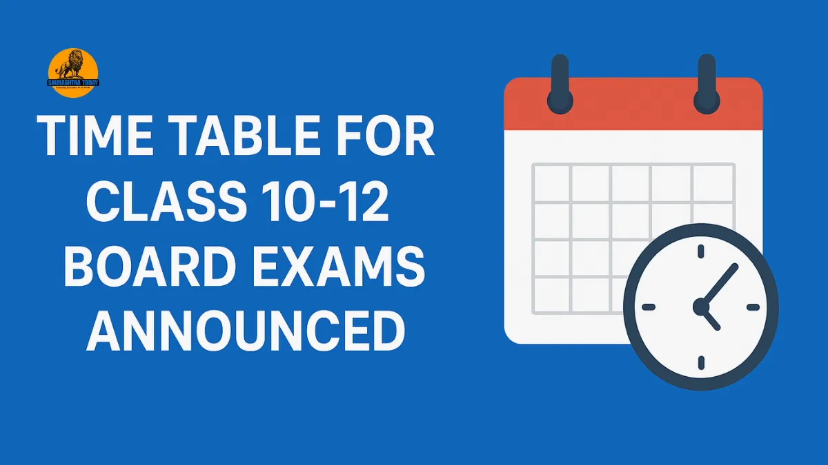 Time Table for Class 10-12 Board Exams